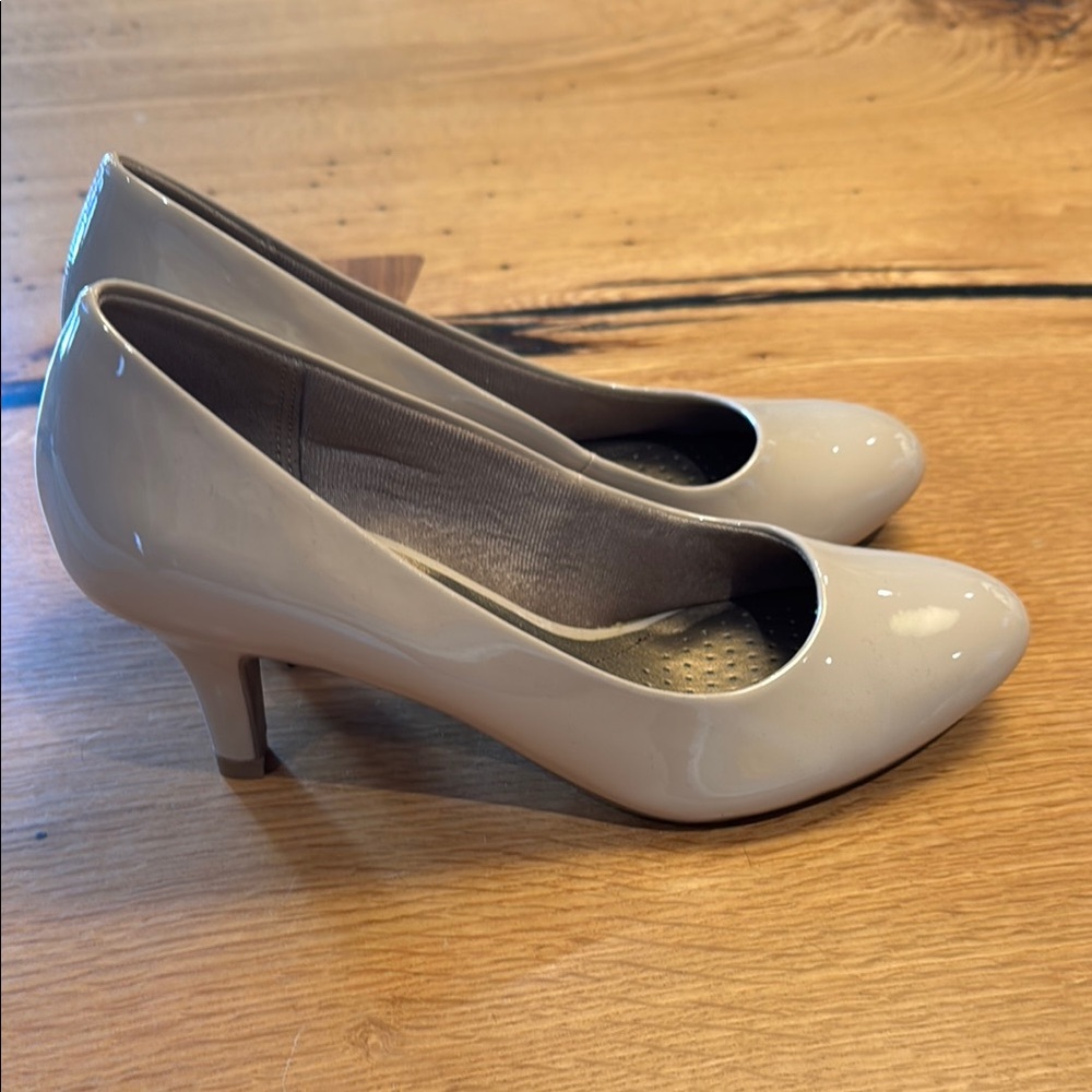 Life Stride Parigi Pump Heel in Taupe - Elegant Beige Women's Heels - Nude